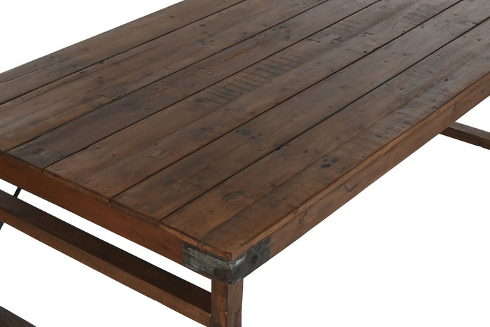 DKD Home Decor Mesa de Comedor Plegable de Madera Reciclada 180x90x76 cm