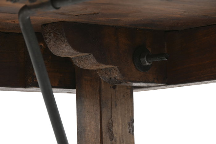 DKD Home Decor Mesa de Comedor Plegable de Madera Reciclada 180x90x76 cm
