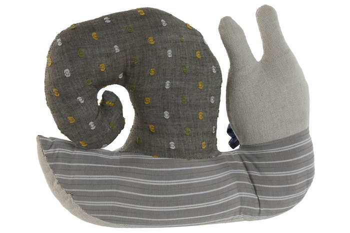 DKD Home Decor Sujetapuertas Shabby Gris Rosa Poliester 28 x 9 x 21 cm (2 Unidades)