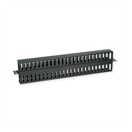 Panel guíacables 19 pulgadas 1U negro 26.99.0321