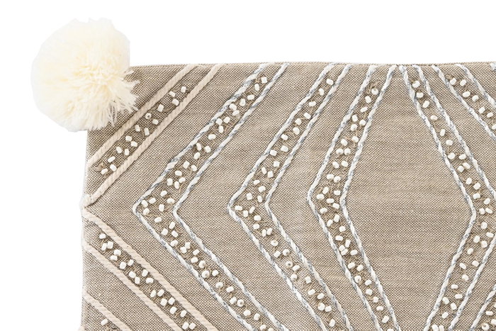 DKD Home Decor Funda Cojín Gris Algodón y Poliéster 40 x 60 cm
