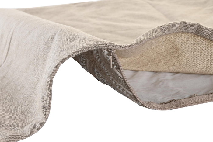 DKD Home Decor Funda Cojín Gris Algodón y Poliéster 40 x 60 cm