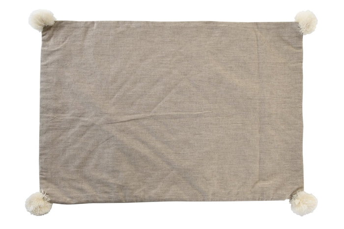 DKD Home Decor Funda Cojín Gris Algodón y Poliéster 40 x 60 cm