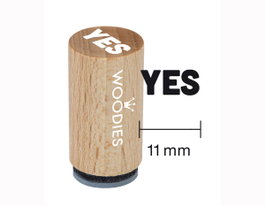 Woodies Sello mini de madera y caucho 15x25mm