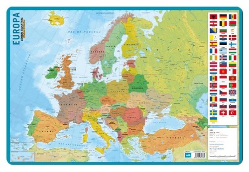 ERIK Lámina Escolar Didáctica Mapa de Europa 40x59,5 cm ERIK Lámina Escolar Didáctica Mapa de Europa 40x59,5 cm