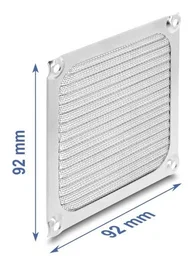 DeLOCK Rejilla para ventilador 92 x 92 mm de Aluminio con Malla de Acero Inoxidable