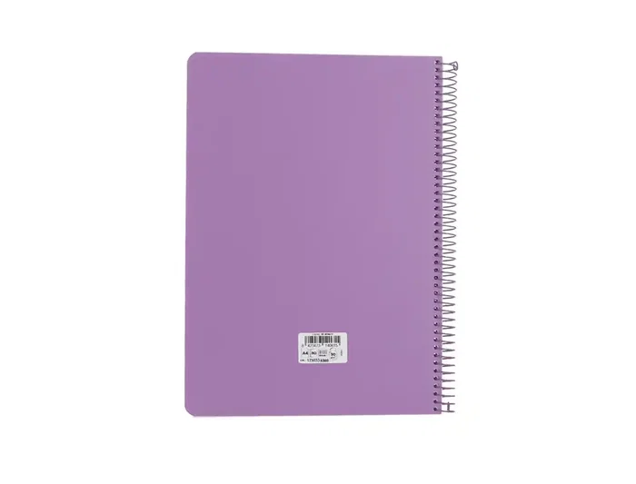 Antartik Cuaderno Espiral A4, Tapa Foam, 80 Hojas Cuadriculadas 4mm con Margen, Papel 90 g, Color Lavanda