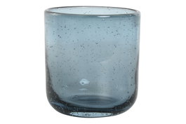 DKD Home Decor Set de 6 Vasos de Cristal Burbujas Azul 320ml