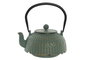 DKD Home Decor Tetera de Hierro Colado e Inox con Bambú, 1L, Verde