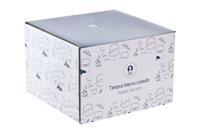 DKD Home Decor Tetera Oriental Verde Hierro Colado Inox 12.5 x 15 x 15.5 cm Capacidad 1l