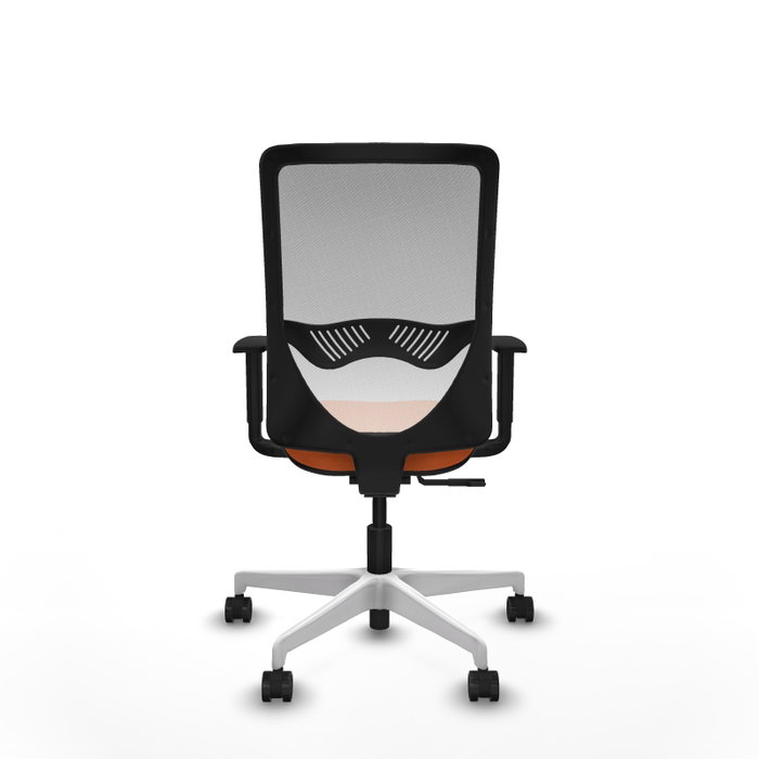 PIQUERAS Y CRESPO Silla de oficina Zulema con Mecanismo Sincro, Naranja y Blanco