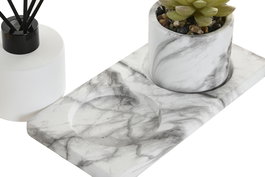 DKD Home Decor Ambientador Mikado Moderno Blanco Natural 10 x 20 x 21 cm (4 Unidades)