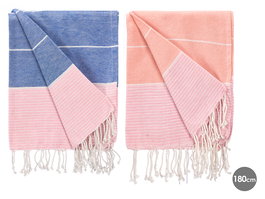 Giftdecor Bolsa Multiusos de Tela a Rayas 180x170 cm - Colores Surtidos Rosa y Azul, Algodón y Poliéster, 170 GSM (Set de 12)
