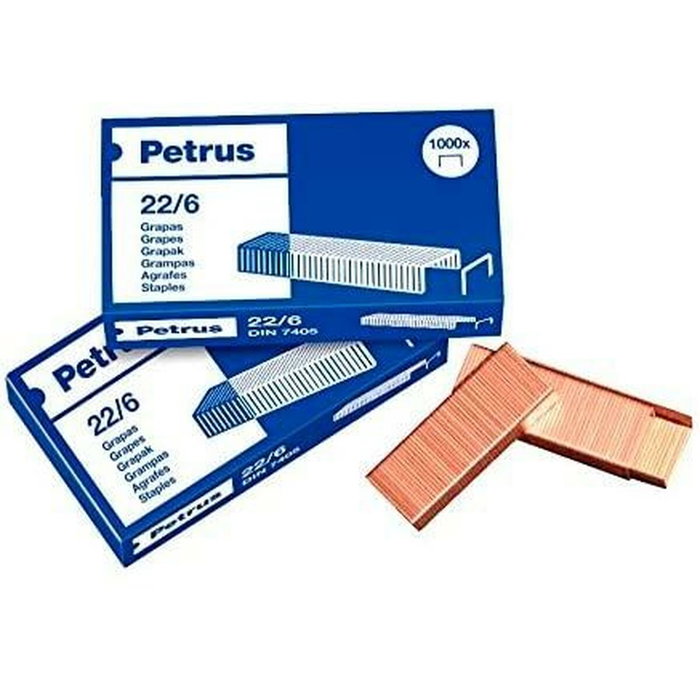 Grapas Petrus 22/6 6 mm (25 Unidades) Grapas Petrus 22/6 6 mm (25 Unidades)
