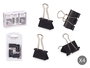 Pincello Set 4 Pinzas Clip Negro Metal 11.5x3.2x1.5 cm (Set de 24)