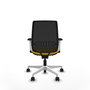 PIQUERAS Y CRESPO Alares Silla de Oficina con Malla Negra y Asiento Amarillo