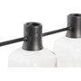 DKD Home Decor Set de 3 Jarrones de Cristal, Metal y Paulownia Negro/Natural