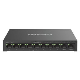 Mercusys MS110CP Switch PoE+ de 10 Puertos Fast Ethernet (10/100) con Montaje en Pared, Negro