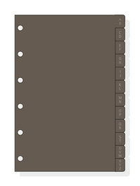 FINOCAM Recambio Agenda Classic C261 con Índice A-Z de 12 Pestañas Plastificadas, 73x114 mm