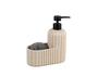 DKD Home Decor Dosificador Resina ABS Beige con Estropajo