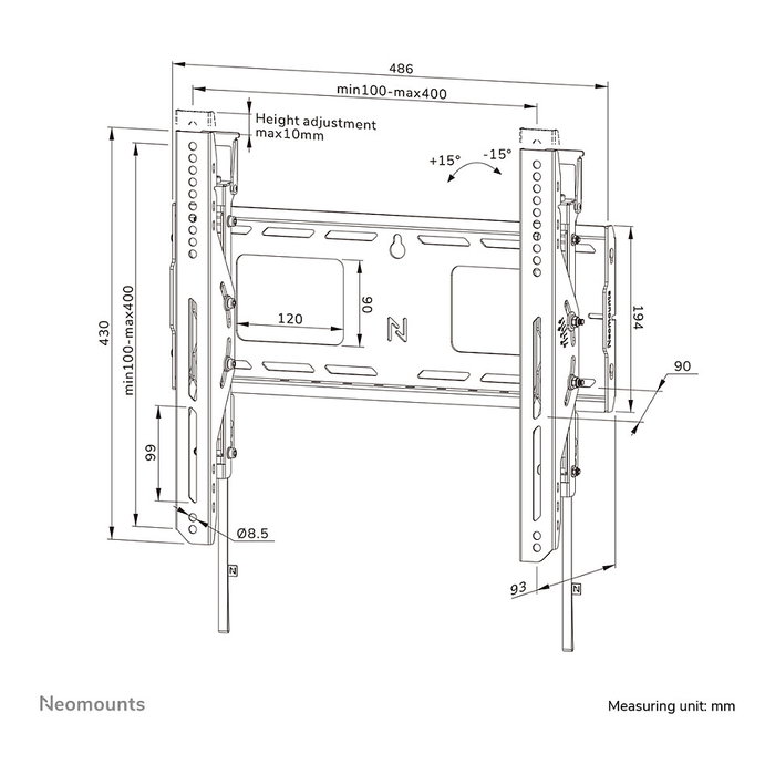 Neomounts Soporte de Pared para Televisor de Gran Peso