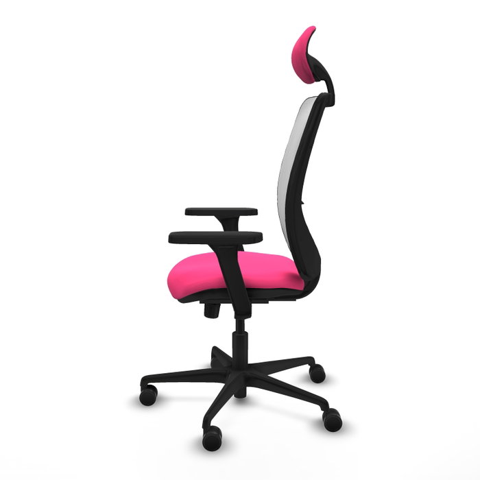 PIQUERAS Y CRESPO Silla de oficina Zulema Rosa y Blanco