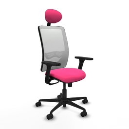 PIQUERAS Y CRESPO Silla de oficina Zulema Rosa y Blanco