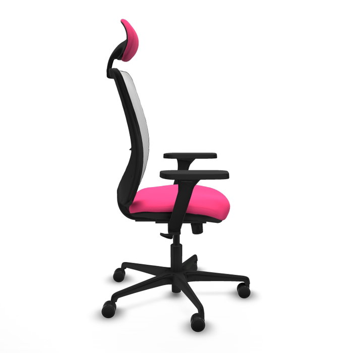 PIQUERAS Y CRESPO Silla de oficina Zulema Rosa y Blanco