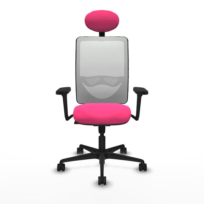 PIQUERAS Y CRESPO Silla de oficina Zulema Rosa y Blanco