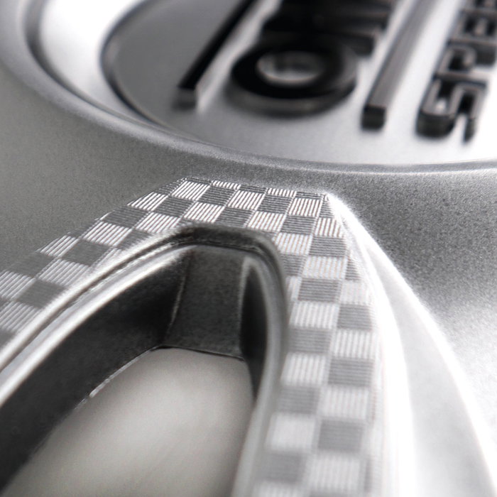 Omp OMPS07011423 Juego 4 Tapacubos Magnum 14 Pulgadas Plata-Carbono ABS