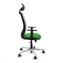 PIQUERAS Y CRESPO Silla de oficina Zulema con mecanismo Sincro/Traslack, Verde y Blanco