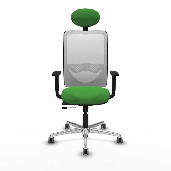 PIQUERAS Y CRESPO Silla de oficina Zulema con mecanismo Sincro/Traslack, Verde y Blanco