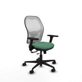 PIQUERAS Y CRESPO Silla de oficina Jorquera Verde esmeralda y Blanco