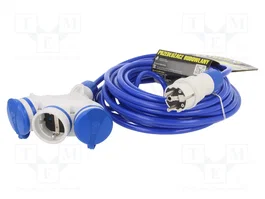 KEL Prolongador de alimentación H07BQ-F 3G1,5mm2 10m azul