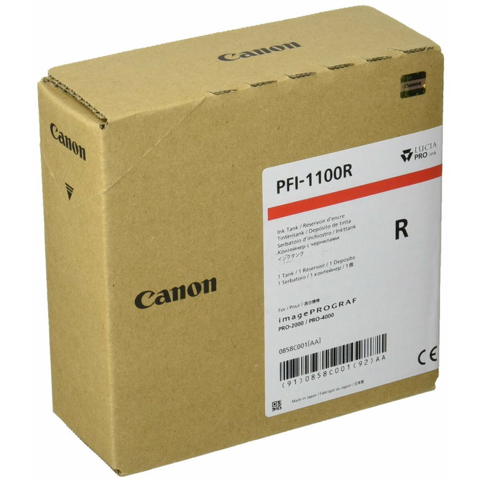Canon PFI-1100R Cartucho de Tinta Rojo 160ml