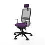 PIQUERAS Y CRESPO Silla de oficina Horna con mecanismo Sincro, Morado y Gris