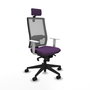 PIQUERAS Y CRESPO Silla de oficina Horna con mecanismo Sincro, Morado y Gris