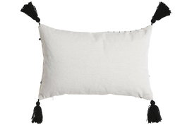 DKD Home Decor Cojin Shabby Naturechic23 Blanco Negro 50 x 30 x 15 cm