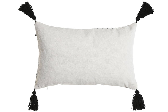 DKD Home Decor Cojin Shabby Naturechic23 Blanco Negro 50 x 30 x 15 cm DKD Home Decor Cojin Shabby Naturechic23 Blanco Negro 50 x 30 x 15 cm