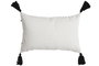 DKD Home Decor Cojin Shabby Naturechic23 Blanco Negro 50 x 30 x 15 cm