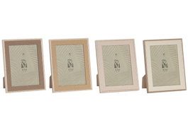 DKD Home Decor Set de 4 Marcos de Fotos 17x22 cm Surtidos Natural