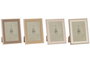 DKD Home Decor Set de 4 Marcos de Fotos 17x22 cm Surtidos Natural