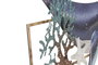 DKD Home Decor Escultura de Pared Ballena Azul Marino y Turquesa