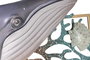 DKD Home Decor Escultura de Pared Ballena Azul Marino y Turquesa