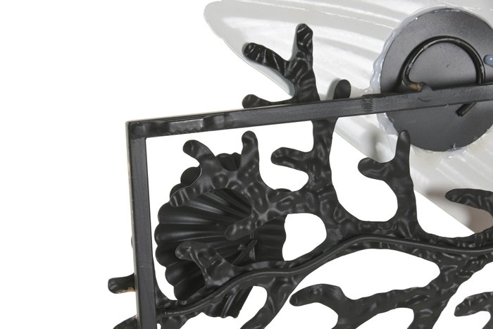 DKD Home Decor Escultura de Pared Ballena Azul Marino y Turquesa