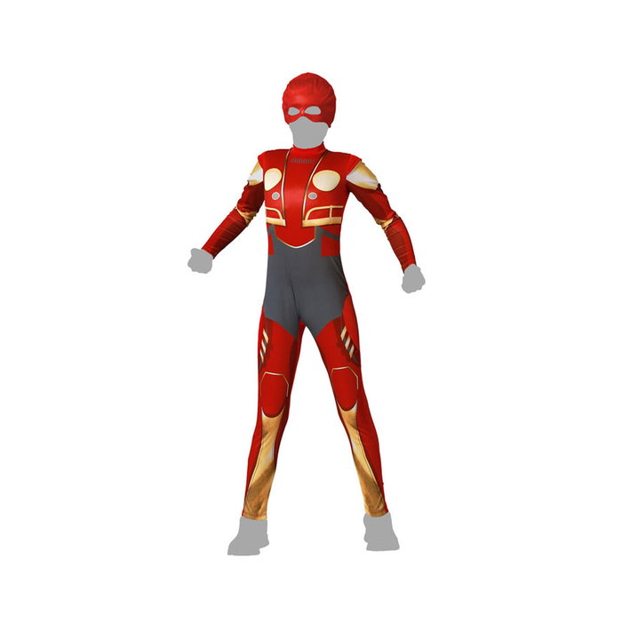Disfraz Superhéroe Color Rojo para Niño Infantil 5-6 Años Disfraz Superhéroe Color Rojo para Niño Infantil 5-6 Años