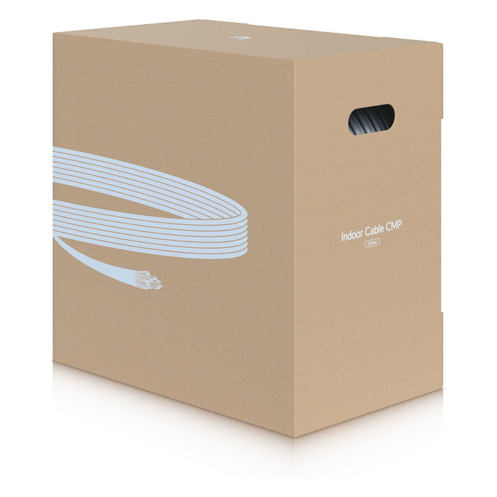 Ubiquiti Networks Cable UACC-Cable-C6A-CMP Categoria 6a (Cat6a) LSZH 305 Metros - Blanco, Conductor Sólido de Cobre