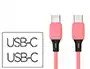 Q-connect Cable USB-C a USB-C PVC 2m Rosa