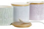 DKD Home Decor Azucarero Dolomite Bambú Surtido de 3 Unidades