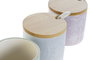 DKD Home Decor Azucarero Dolomite Bambú Surtido de 3 Unidades